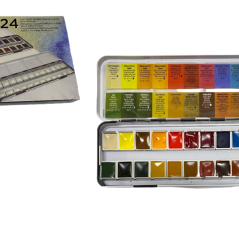 Acuarelas Cotman, Winsor & Newton - 16 medias pastillas y 3 tubos 8 ml -  Material de Arte en México